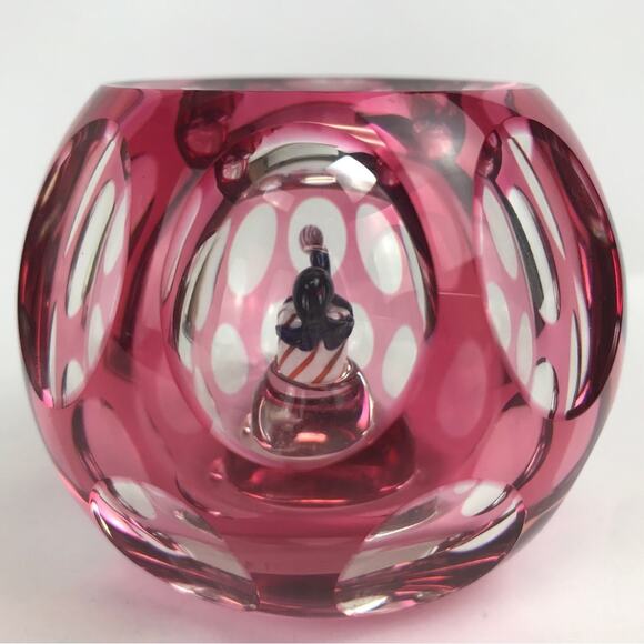 Perthshire Peter McDougall Seal Balancing Ball 1979E Faceted Vintage Paperweight - Picture 7 of 16